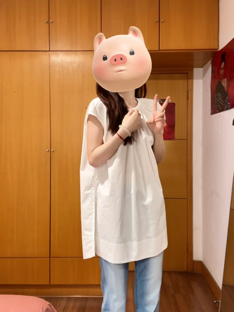 白ブラウス ギャザーネック チュニックブラウス