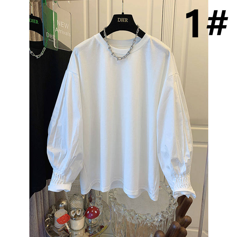 白ブラウス シャツ 長袖 体型カバー おしゃれ 韓国風 レディース