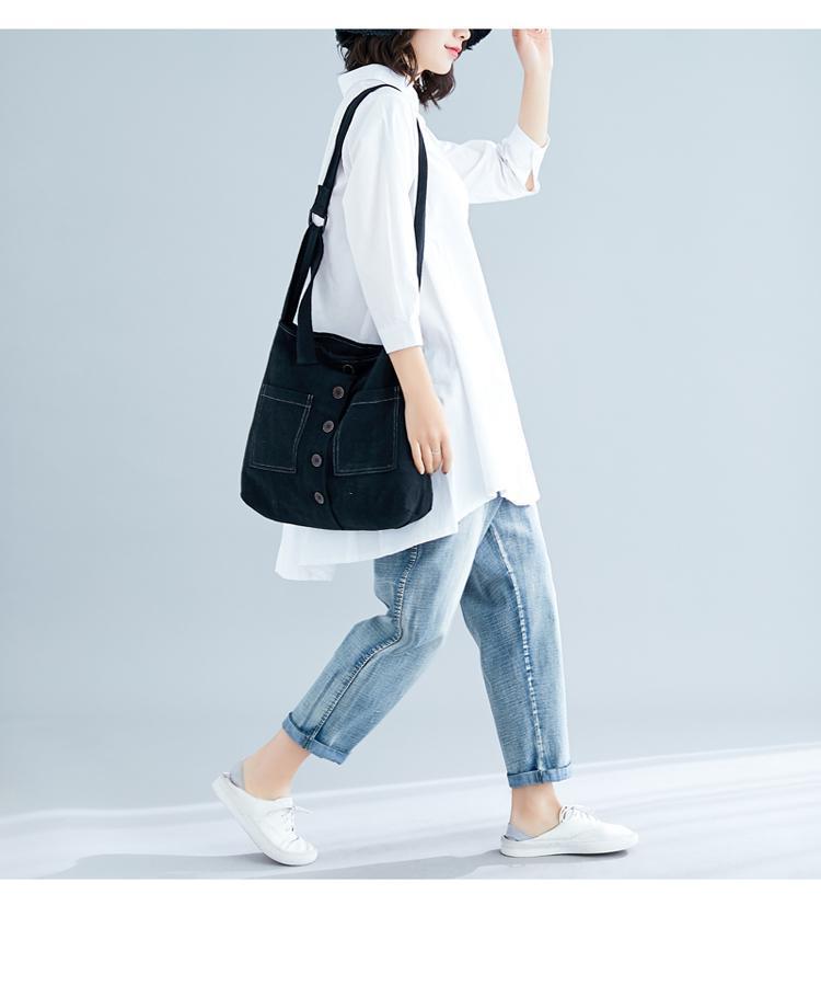 白ブラウス ゆったりシルエット長丈ブラウス