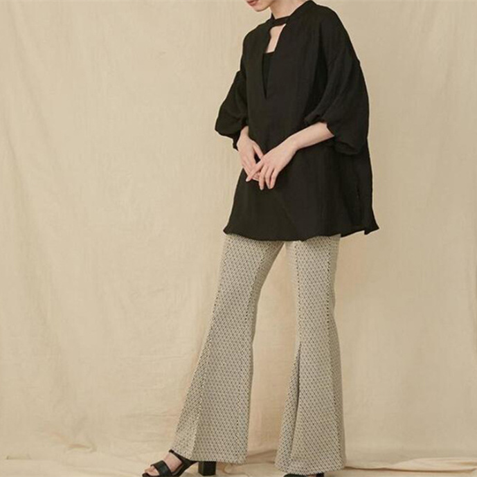 白ブラウス 体型カバー 七分袖 白シャツ レディース おしゃれ 着回し