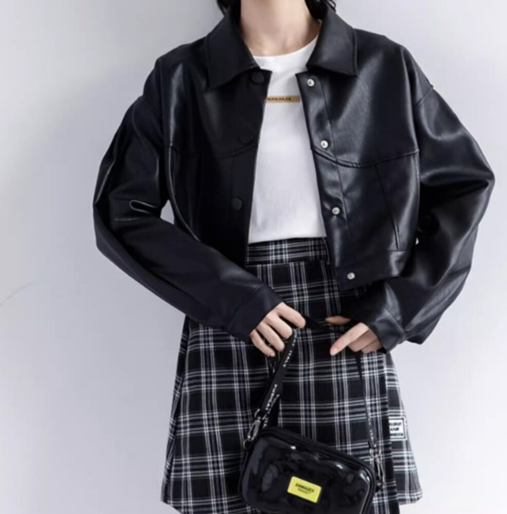 ブルベ冬服 ショート丈 レザージャケット