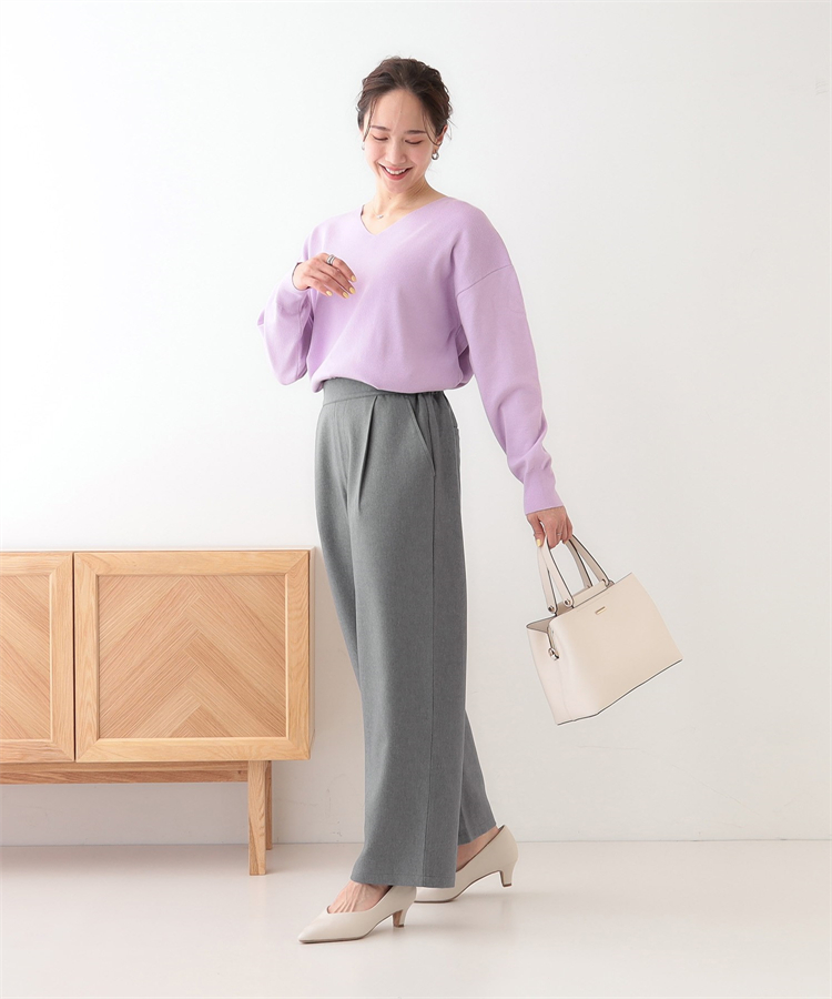 パンツ　品シルエット ストレートパンツ（ブルベ夏向け・ブルベ冬向け）