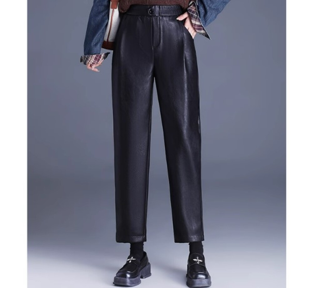 ブルベ冬服 レザーストレートパンツ