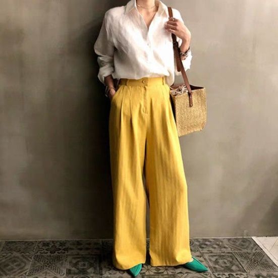 シャツ　上質リネン風合いシャツ（ブルベ夏向け・ブルベ冬向け）