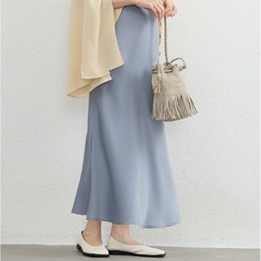 スカート　しなやかマーメイドラインスカート（ブルベ夏向け・ブルベ冬向け）