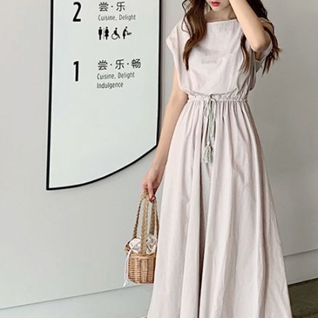 ワンピース　優美な佇まい フレアロングワンピース（ブルベ夏向け・ブルベ冬向け）