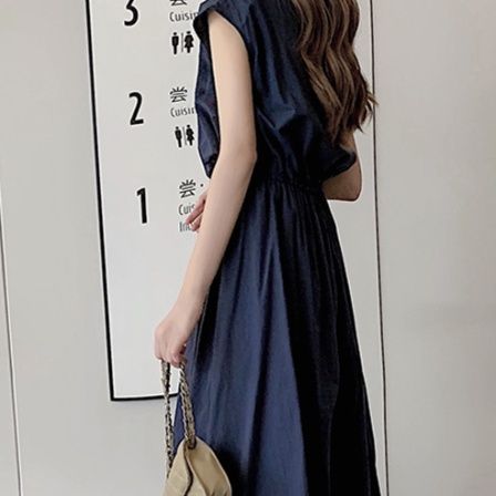 ワンピース　優美な佇まい フレアロングワンピース（ブルベ夏向け・ブルベ冬向け）