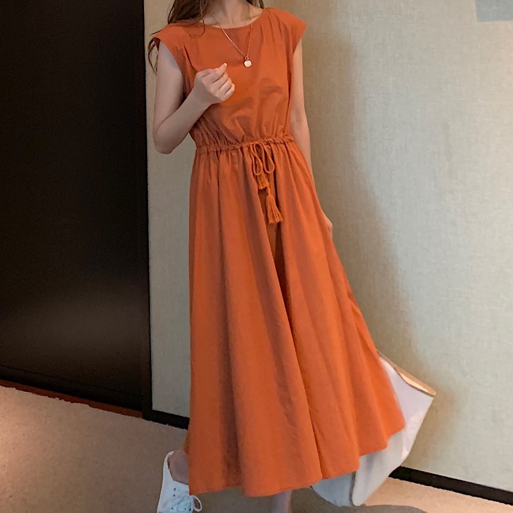 ワンピース　優美な佇まい フレアロングワンピース（ブルベ夏向け・ブルベ冬向け）