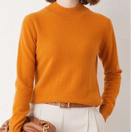 ブルベ服　プチハイネック ニット トップス（ブルベ夏向け・ブルベ冬向け）