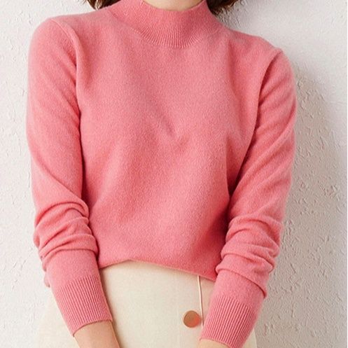 ブルベ服　プチハイネック ニット トップス（ブルベ夏向け・ブルベ冬向け）