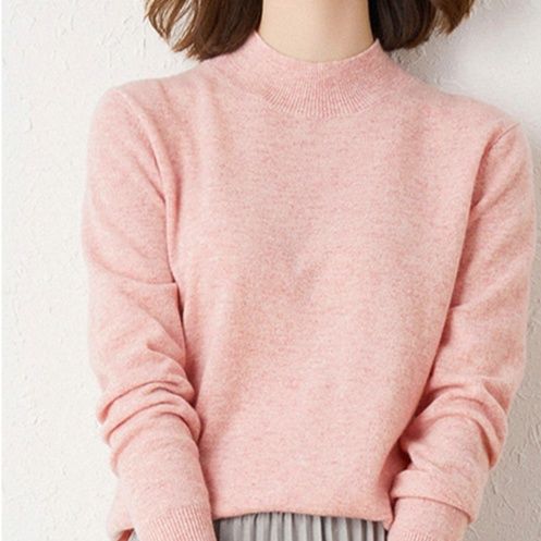 ブルベ服　プチハイネック ニット トップス（ブルベ夏向け・ブルベ冬向け）