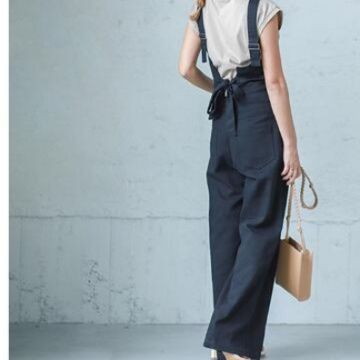 ブルベ服　大人可愛いデニムサロペット オールインワン（ブルベ夏向け・ブルベ冬向け）