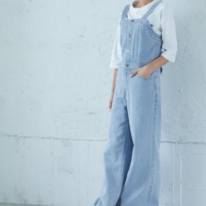 ブルベ服　大人可愛いデニムサロペット オールインワン（ブルベ夏向け・ブルベ冬向け）