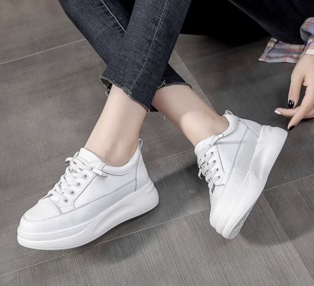 ブルベ夏/ブルベ冬服 厚底 シンプルスニーカー