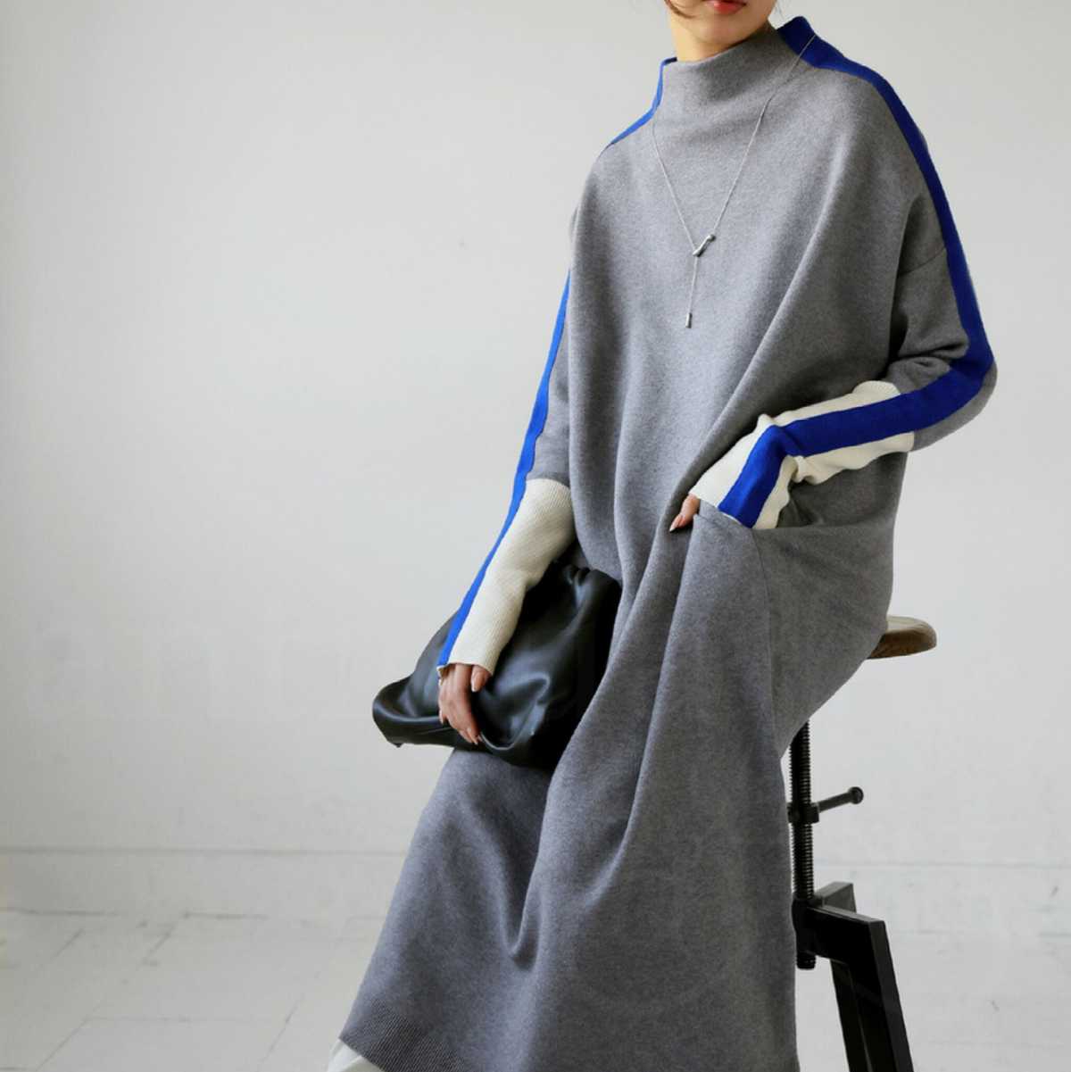 ブルベ服　スポーティラインワンピース（ブルベ夏向け・ブルベ冬向け）