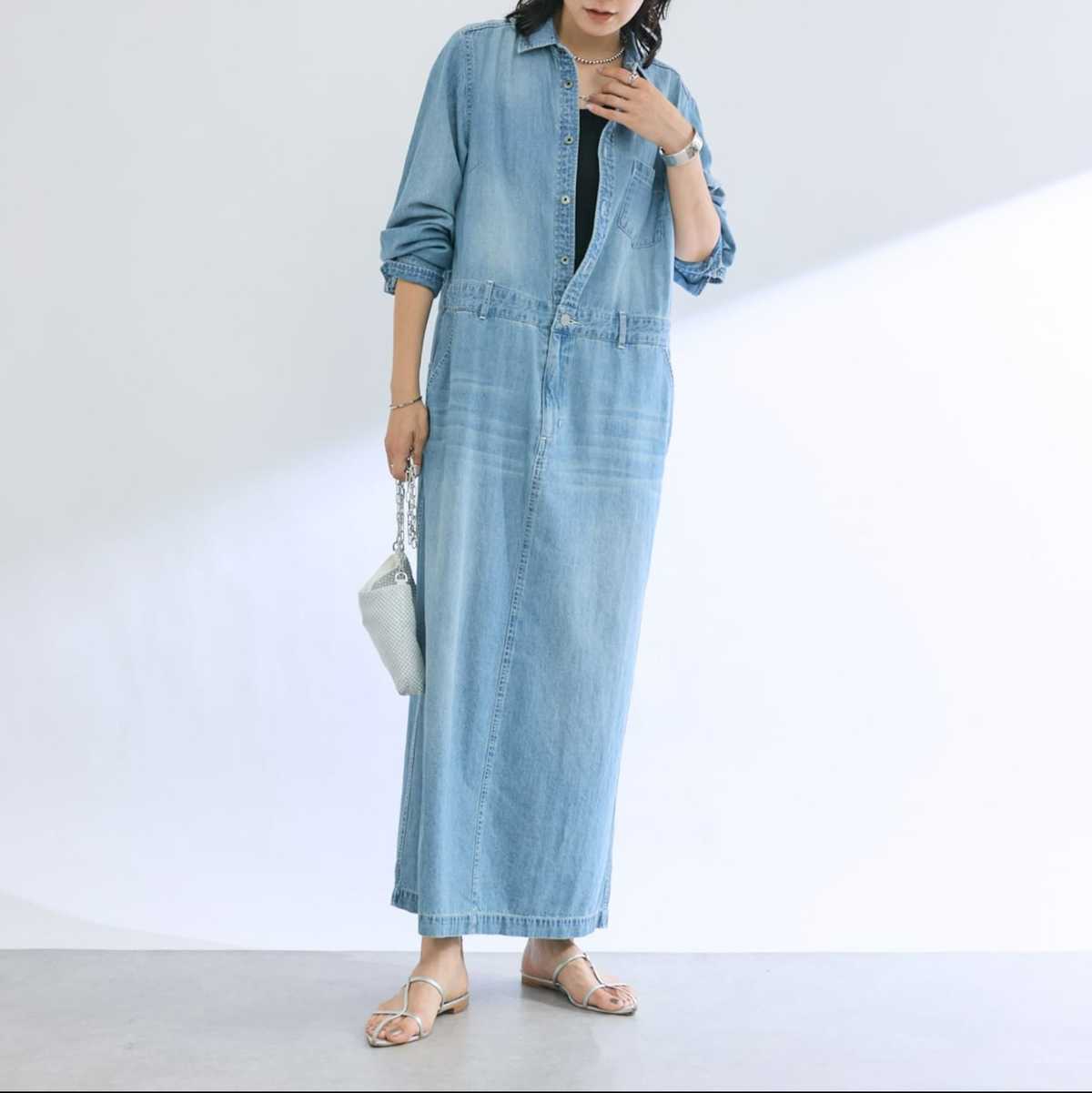 ブルベ服　ロング丈デニムワンピース（ブルベ夏向け・ブルベ冬向け）