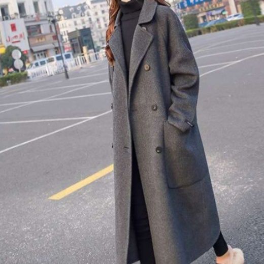 ブルベ服　ロング丈のゆったりコート（ブルベ冬向け）