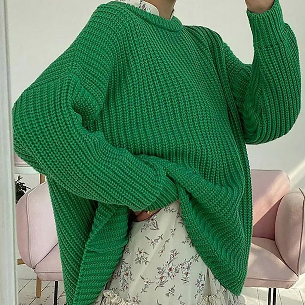 ブルベ服　ゆったりニットセーター レディース長袖秋冬カーディガン（ブルベ夏向け・ブルベ冬向け）