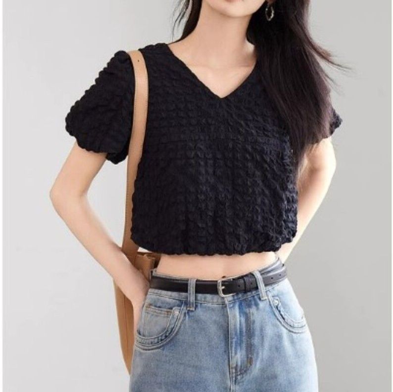 ブルベ冬服 ペプラムパフスリブラウス　