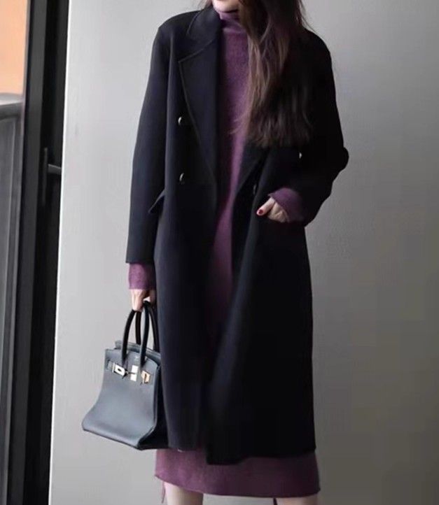 ブルベ服　ウエストベルト タートルネックワンピース（ブルベ冬向け）
