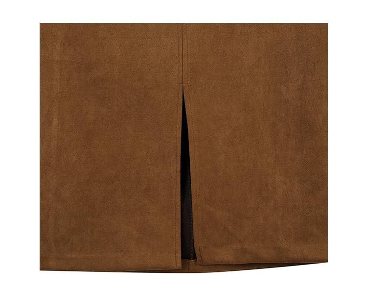 ブルベ冬服　上品スリット入りミディ丈タイトスカート