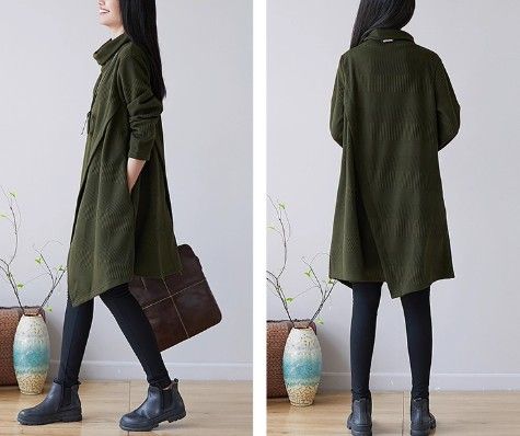 ブルベ夏/ブルベ冬服　アシンメトリー裾デザインタートルネックニットワンピース