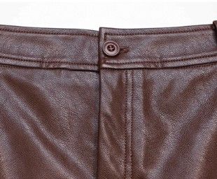 ブルベ冬服　ハイウエスト合成皮革ロングタイトスカート