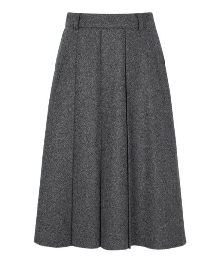 ブルベ夏/ブルベ冬服　上品ミディ丈プリーツスカート