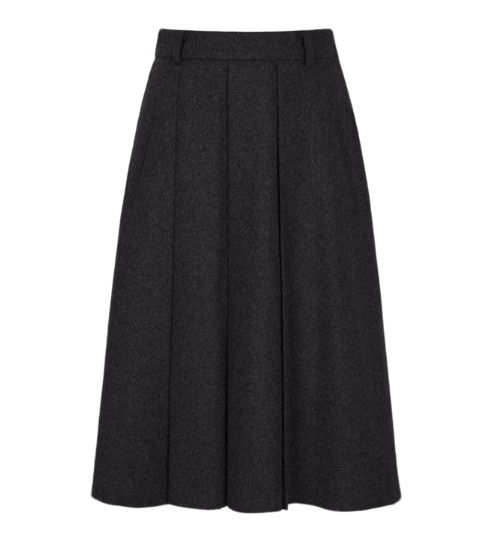 ブルベ夏/ブルベ冬服　上品ミディ丈プリーツスカート