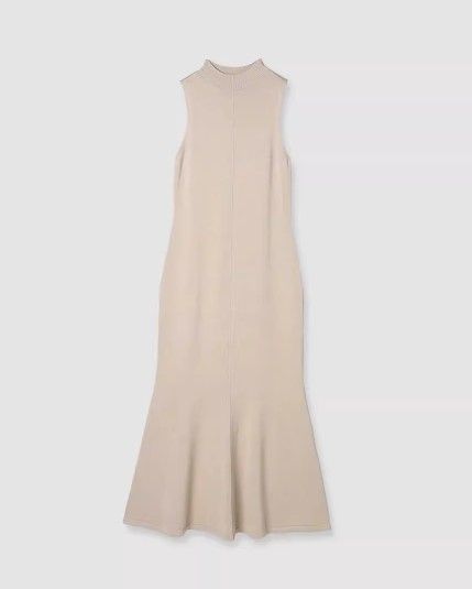 ブルベ夏/ブルベ冬服　ファー風ニットカーディガン＋ベストワンピースセット