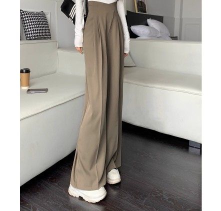 ブルベ夏/ブルベ冬服　上品ハイウエスト美脚ワイドパンツ