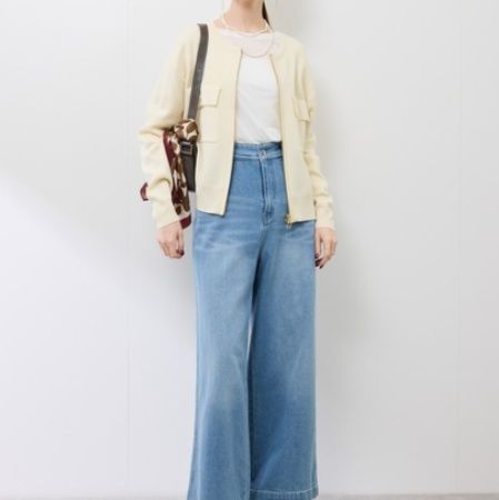 ブルベ夏/ブルベ冬服　ノーカラージップアップブルゾン