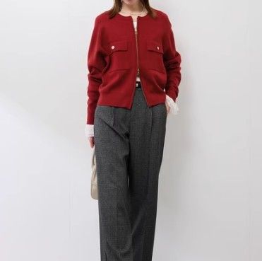 ブルベ夏/ブルベ冬服　ノーカラージップアップブルゾン