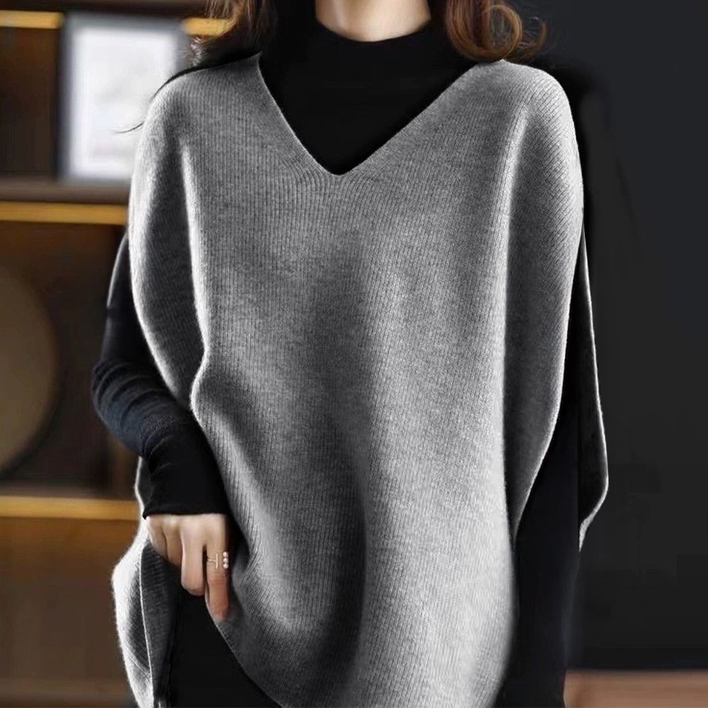 ブルベ夏/ブルベ冬服 Vネック ニットベスト レディース重ね着