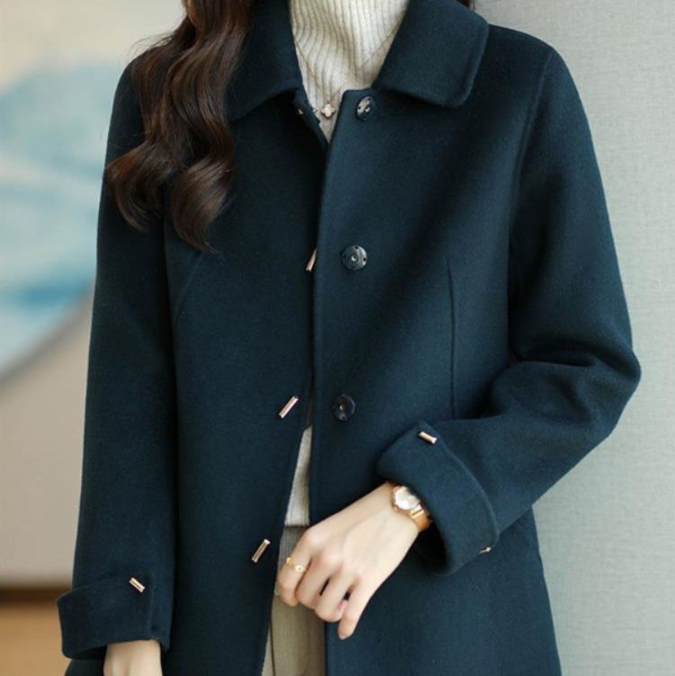 ブルベ夏/ブルベ冬服　上品なステンカラーコート