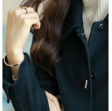 ブルベ夏/ブルベ冬服　上品なステンカラーコート