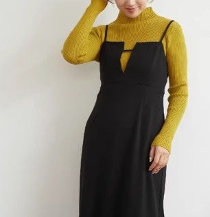 ブルベ夏/ブルベ冬服　上品リブ編みタートルネックニットトップス