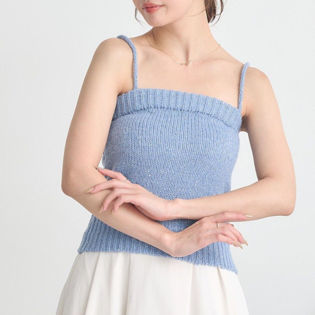 ブルベ夏/ブルベ冬服　スクエアネックニットアンサンブルセット