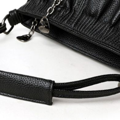 ブルベ夏/ブルベ冬バッグ　 シャーリングレザー風二層式ショルダーバッグ