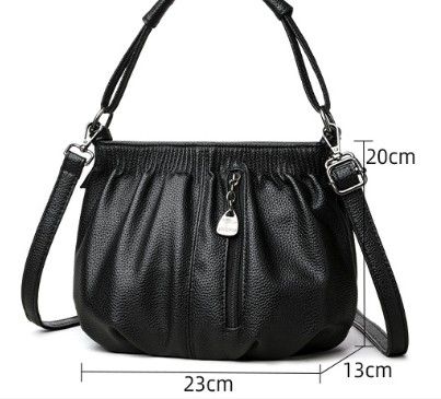 ブルベ夏/ブルベ冬バッグ　 シャーリングレザー風二層式ショルダーバッグ