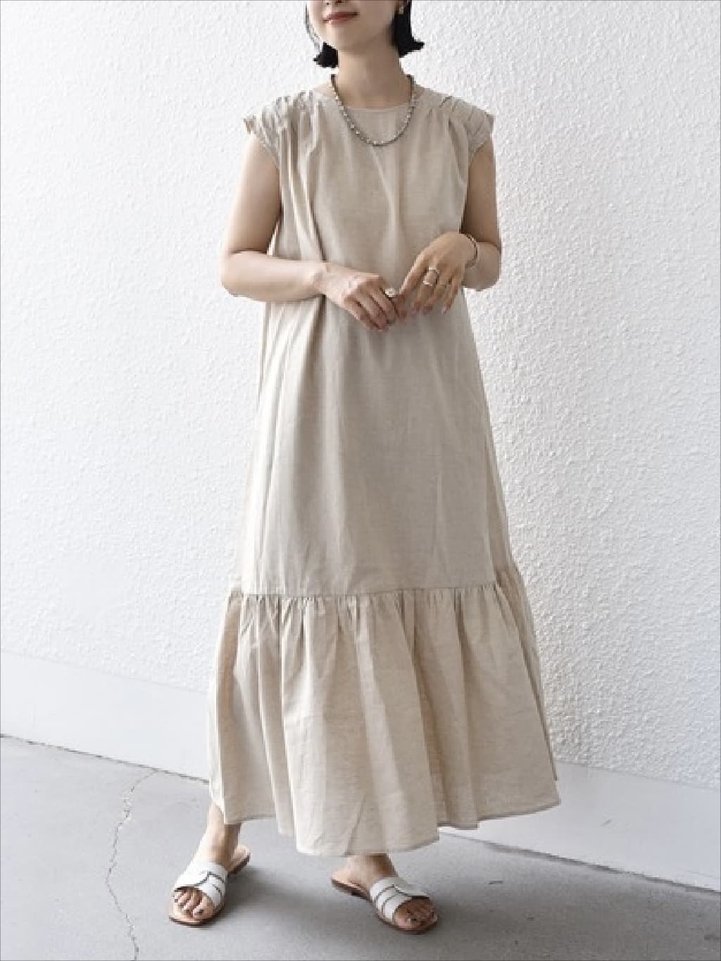 ブルベ夏/ブルベ冬服　今季マストバイ  デザイン 気質 　ノースリーブ  ロング ワンピース