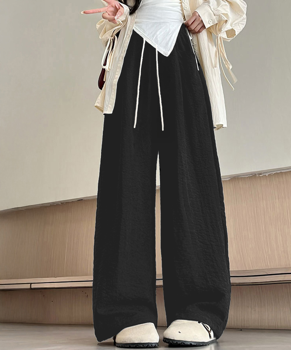 パンツ　ハイウエスト楽ちんワイドパンツ（ブルベ夏向け・ブルベ冬向け）