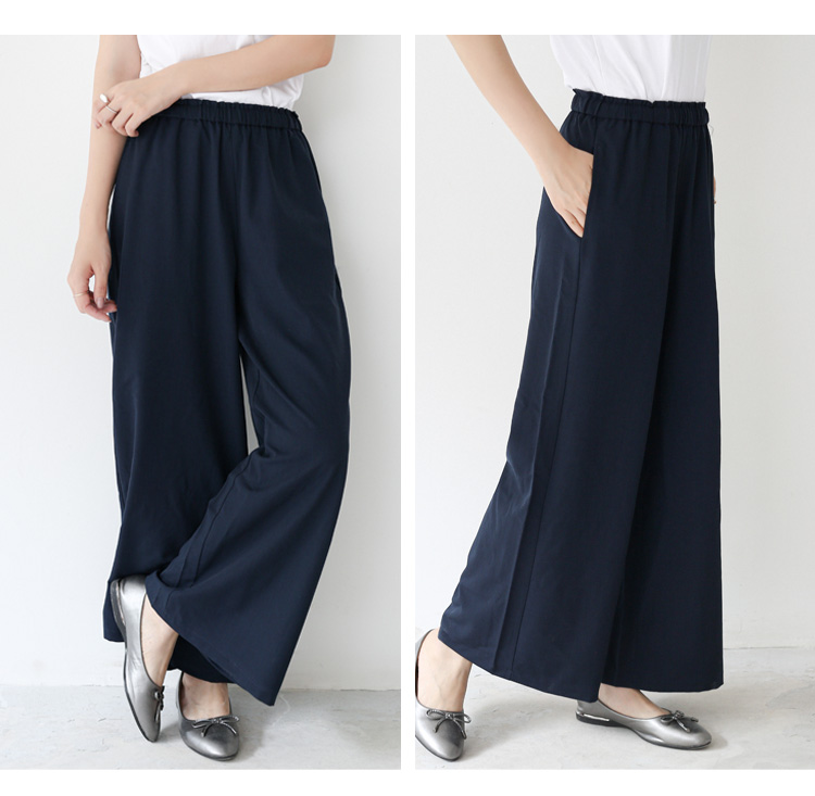 パンツ　ゆったり快適ウエストゴムワイドパンツ（イエベ春向け・イエベ秋向け）