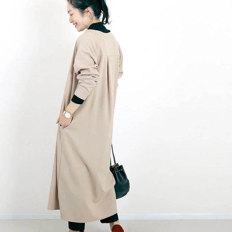 ワンピース　洗練ロングシャツニットワンピース（イエベ春向け・イエベ秋向け）