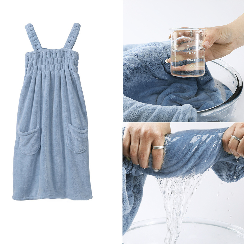 イエベ服　超吸水タオルワンピース ポケット付き（イエベ春・イエベ秋向け）