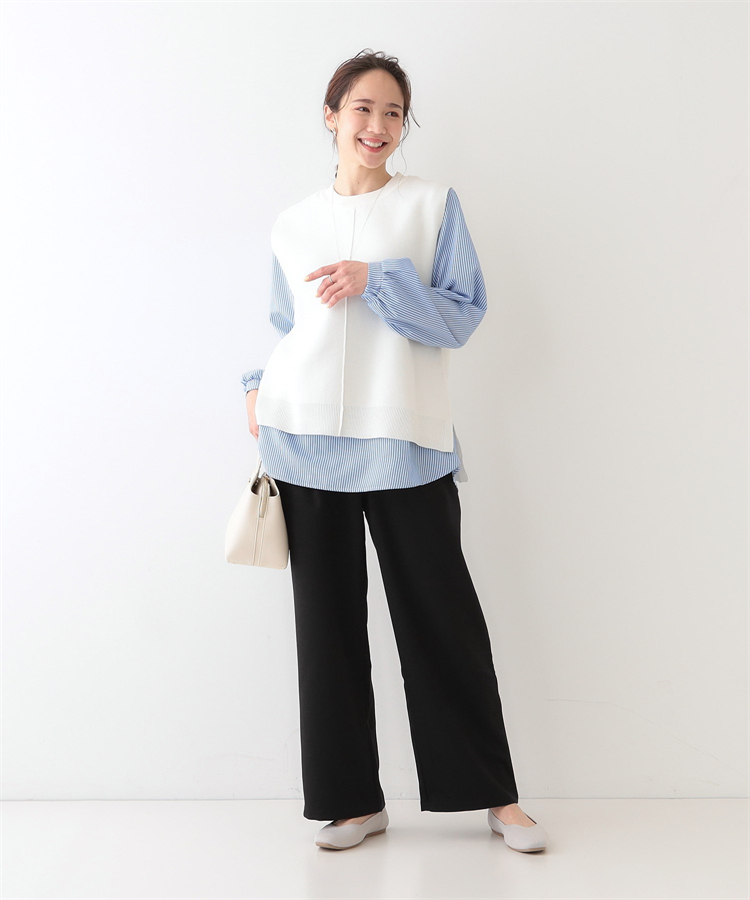 パンツ　品シルエット ストレートパンツ（ブルベ夏向け・ブルベ冬向け）