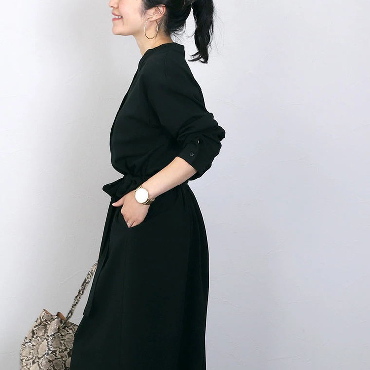 ワンピース　洗練ロングシャツニットワンピース（イエベ春向け・イエベ秋向け）