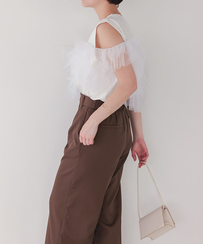 イエベ服　チュールフリル ブラウス シャツ（イエベ春向け・イエベ秋向け）