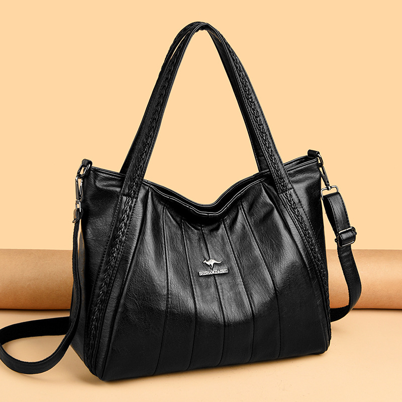 ブルベ夏/ブルベ冬バッグ　 縦ラインステッチ付き二通り使いトートバッグ