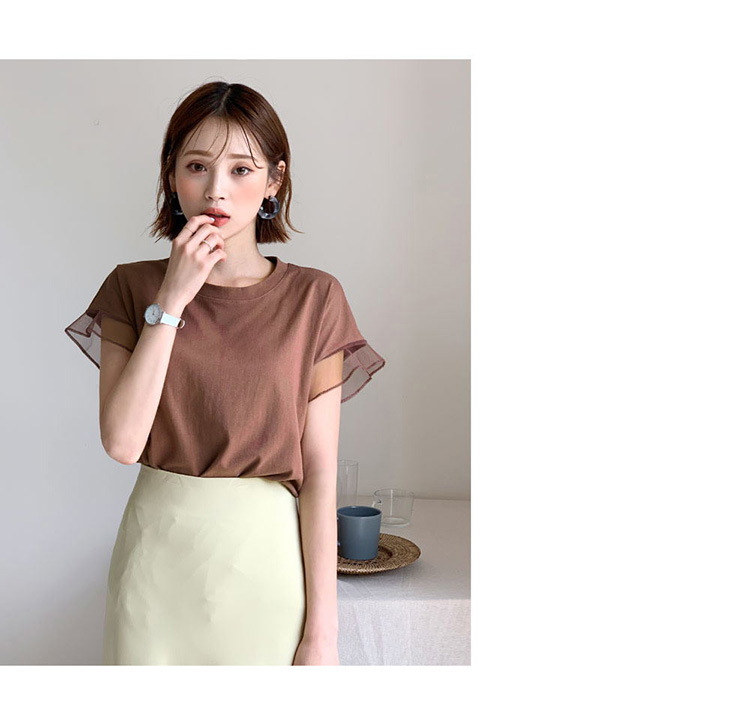 Tシャツ　透かし袖クラシカルTシャツ（ブルベ夏向け・ブルベ冬向け）